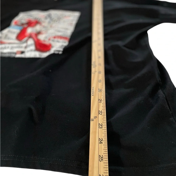 WoWo Black Statement Shirt with Mesh Sleeves.  Size:2X - Picture 8 of 10